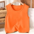 thumbnail image 3 of Ceisia Boys' Solid Color Sleeveless Cotton Tank Top Orange 1 Years-2 Years Gift, 3 of 6