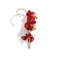 thumbnail image 5 of Joyería personalizada con cadena larga de diamantes y clip de oreja de flor para mujer, moda de color con borlas y gancho de oreja de flor, diseño único, buen material, 5 of 5