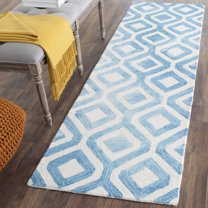 Safavieh Dip Dye Frigg Distressed Runner Rug, Ivory/Blue, 2'3" x 6'