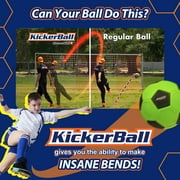 Kickerball Swerve and Curve Size 4 Soccer Ball, Soccer Training Ball with Special Curving Panels, Outdoor and Indoor Soccer Ball, Fun Soccer Ball for Kids and Adults, Venom Green
