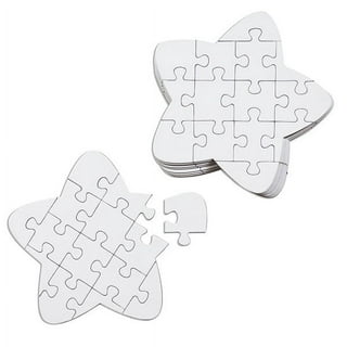 4 Sets Blank Coloring Puzzle Paper Board Blank Puzzle Pieces to Draw on for  Kids 