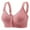 Pink, variant on HOMBOM Unlined Bras for Women Front Closure Full-Figure No Underwire Bras Beige Wireless No Underwire Brassiere 36BC