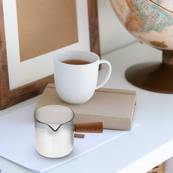 LEORX Glass Pitchers Creating Coffee Artwork Milk Frothing Pitcher 1Set