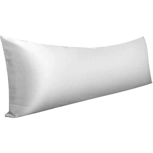 NTBAY Ultra Soft Satin Long Body Pillowcase with Envelope Closure, Cooling and Smooth Body