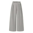thumbnail image 4 of Kureaily Women Casual Irregular Waist Pant With Pocket Loose Pants Solid Color Crop Pants Work Casual Pants, 4 of 4