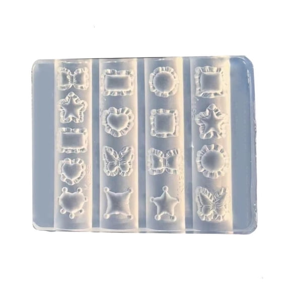 Ciwanning Nail Art Silicone Mold Delicate Shape Manicure Training Tool Manicure Supplies