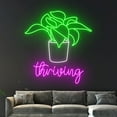 thumbnail image 4 of Handmadetneonsign Thriving Plant Pot Neon Light, Thriving Green Plant Pot Led Light, Green Leaf, 4 of 5