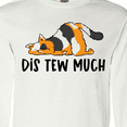 thumbnail image 4 of Inktastic Napping Dis Tew Much Longhair Calico Cat Long Sleeve T-Shirt, 4 of 5