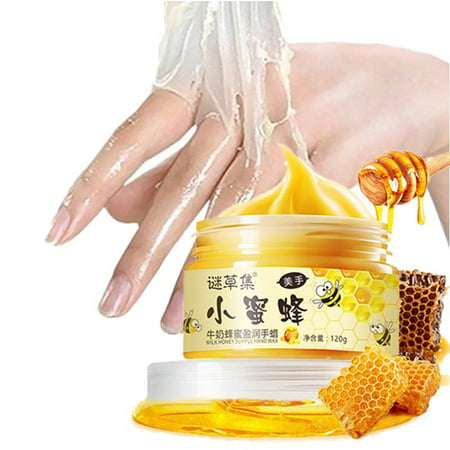 Yosoo Hands Care Paraffin Milk & Honey Moisturizing Peel Off Hand Wax Mask Hydrating Exfoliating Nourish Whitening Skin 4.23