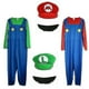thumbnail image 1 of Mens Adult Super Mario And Luigi Fancy Dress Plumber Bros Halloween Costume, 1 of 5