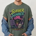 thumbnail image 2 of Slasher Summer 80s Horror Shirt, Vintage Summerween Tee, Classic Spooky Movie Fan Graphic Shirt, 2 of 6