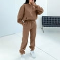 thumbnail image 2 of ShomPort Womens 2 Piece Outfits Long Sleeve Crewneck Pullover Sweatpants Tracksuit Sweatsuits Fall Lounge Sets, 2 of 7