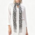 thumbnail image 3 of Unique Bargains 1 Pc Scarf Animal Print Neck Scarf Leopard Print Gray, 3 of 5