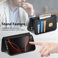 thumbnail image 3 of Allytechgroup for iPhone 13 Pro Case, 2-in-1 Wallet Phone Cover with Detachable PU Leather Card Holder, Magnetic MagSafe-Compatible RFID Blocking Protective Case & Wristband, Black, 3 of 14