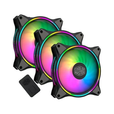 UPC: 0884102067693 | Cooler Master MasterFan MF120 Halo Duo-Ring Addressable RGB Lighting 120mm 3 Pack w/ 24 Independently-Controlled LEDS  Absorbing Rubber Pads  PWM Static Pressure for Computer Case & Liquid Radiator