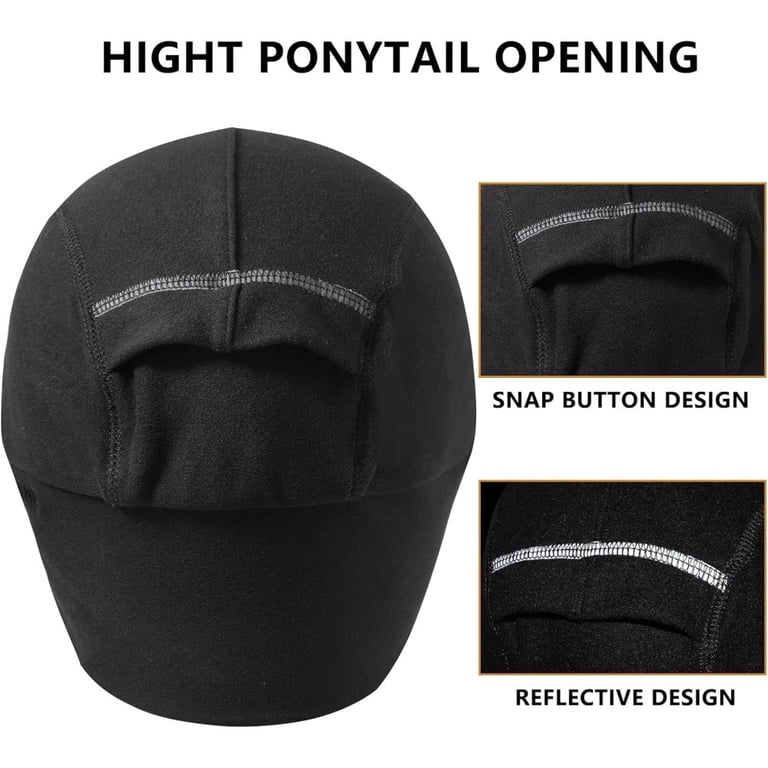 〽️Women\'s Dark Grey Winter Reflective Fleece Ponytail Hat with Ear Warmers GADIEMKENSD Women main image 4