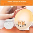 thumbnail image 4 of SHAR Child's Light Up Alarm Clock Dawn and Dusk Simulator Radio Alarm Clock Touch LED Light Recording Bedside Lamp Nightlight with 30 Brightness Levels, 8 Natural Snooze Sounds and USB, 4 of 5