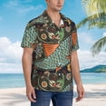 thumbnail image 5 of Fotbe Rich Fish Hawaiian Shirt For Men Unisex Summer Beach Casual Short Sleeve Cotton Linen Button Down Shirts-3x-Large, 5 of 9