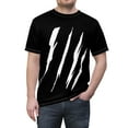 thumbnail image 5 of Effete Feline Claw Marks Scratch Unisex Cut & Sew Tee (AOP), 5 of 7