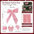 thumbnail image 7 of Dalang 12-Piece Velvet Christmas Wreath Bow Decoration, Luxury Ribbon Bows for Holiday Tree Wreath Garland Party Scene Decor, Pink 1Set, 7 of 7