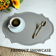 thumbnail image 6 of CCOCC 4Pcs Coasters,Waterproof and Oil-Resistant Dish Mat,Modern PVC Material Coasters Set of 4,Blue, 6 of 6