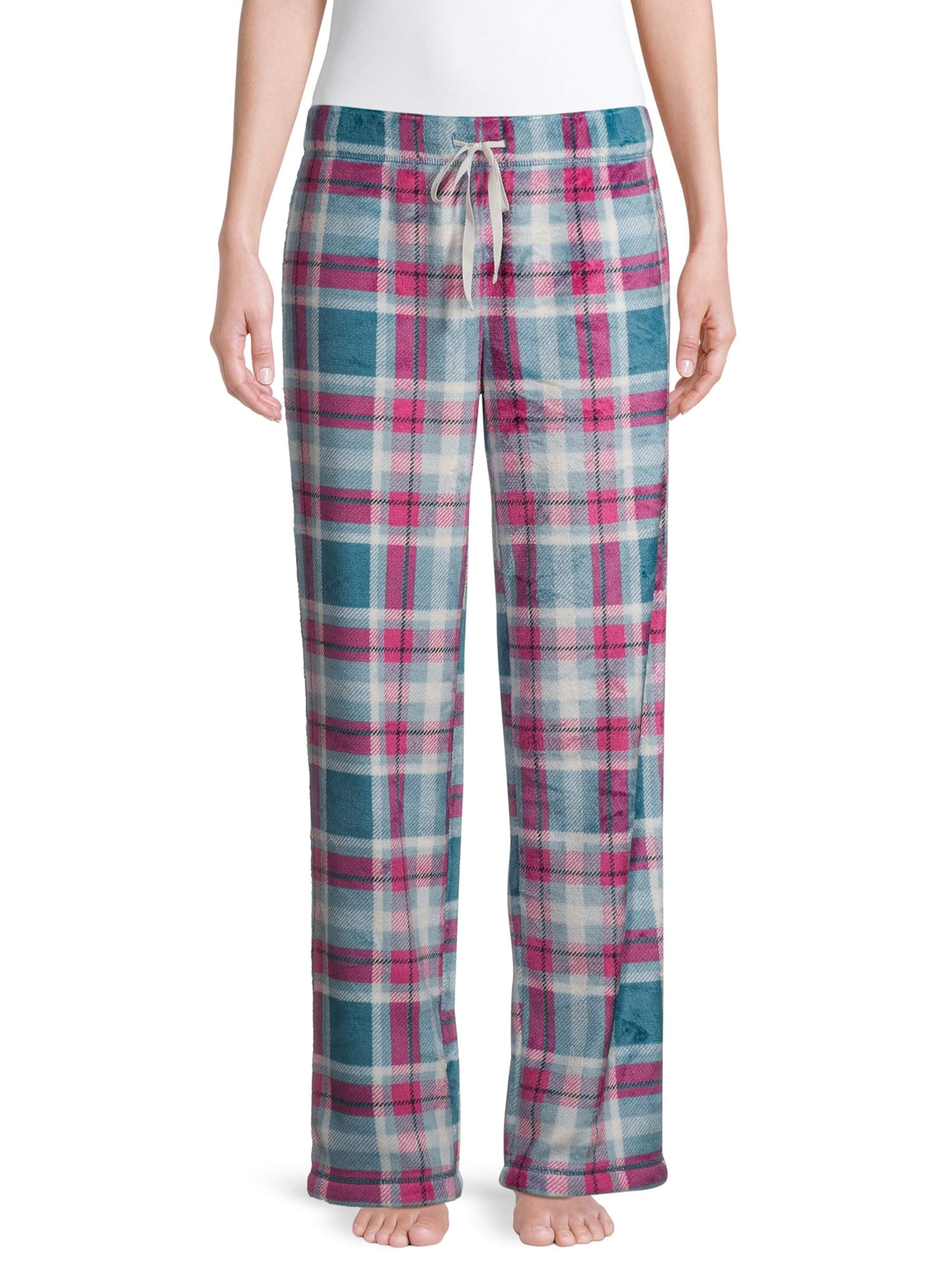 Women's XL Secret Treasures Sleepwear Flannel Jogger Pajama Pants Green Plaid