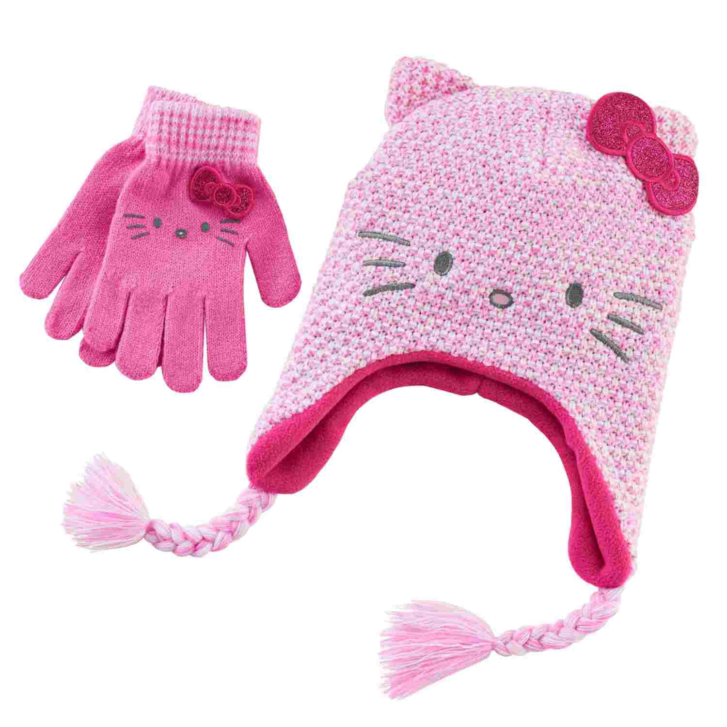 hello kitty hat and gloves