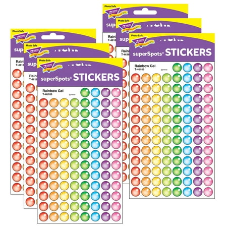 UPC: 0194629033157 | TREND Rainbow Gel superSpots Stickers 800 Per Pack 6 Packs