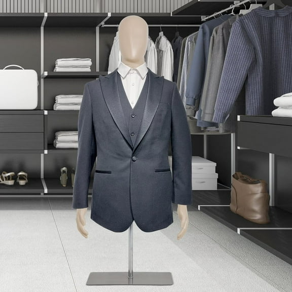 YRLLENSDAN,42-59 Inch,Male Mannequin Torso with Stand,Mannequin Body,Dress Form Mannequin,Removable,Highly Adjustable,Nature