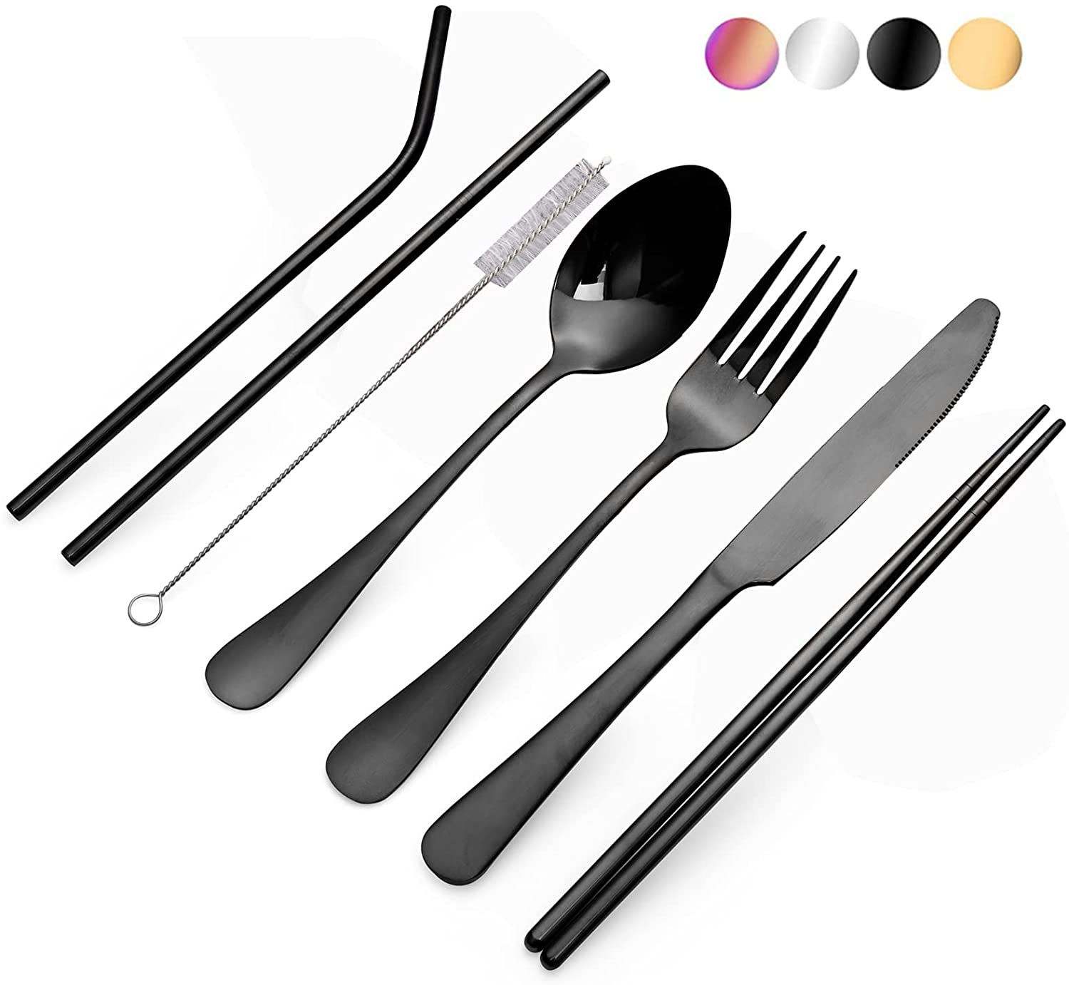 Cibeat Travel Utensils, Reusable Utensils, Travel Camping Cutlery Set