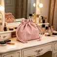 thumbnail image 6 of Qliuoazw Drawstring Makeup Bag Large Capacity Cosmetic Bag Portable Storage Pouch Travel Toiletry Bag, 6 of 6