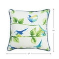 thumbnail image 2 of Greendale Home Fashions 17'' x 17'' Reversible Outdoor Throw Pillow, Set of 2, Curious Birds, 2 of 5