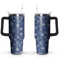 thumbnail image 1 of Winter - Snowflake 40 OZ Tumbler Cup with Lid and Straw Gifts for Mom Friend Sister Grandma, 1 of 6
