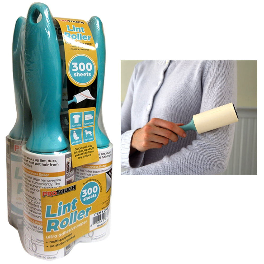 5 Pack Lint Roller For Laundry Clothes Fuzz Pet Hair Garment 300 Sheet