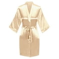 thumbnail image 2 of VintageClothing Women Kimono Satin Maid of Honor with Gold Letter Wedding Short Robe One Size, 2 of 4