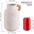thumbnail image 2 of Ceramic Flower Vase Home Decor - 9.7 inch Large White Rustic Table Flowers Vases Living Room Bedroom Plant Decoration Farmhouse Vintage for Kitchen Shelf Office Coffee Dining Desk House Women, 2 of 16