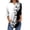 Black, variant on 3/4 Length Sleeve Womens Tops Women’S Slub Knit T-Shirts Women's 3/4 Sleeved Collar Button up Shirt Floral Shirt Summer Top Ladies Basic Crew Neck Tops M