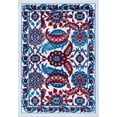 thumbnail image 1 of Ladole Rugs Turkish Vincenza Series Ornamental Design Abstract Area Rug Carpet in Blue Red, 5x8 (5'3" x 7'6", 160cm x 230cm), 1 of 5
