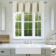 thumbnail image 4 of 1 piece ivory valance TVLO-18 blackout thermal tier window treatment rod pocket kitchen bathroom size 54" wide X 18" length for short window room darkening, 4 of 5