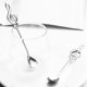 thumbnail image 5 of 18 Cucharaditas Acero Inoxidable Nota Musical Cuchara Café En Forma de Cuchara AzúCar de la Torta de Postre Helado, 5 of 6