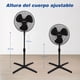thumbnail image 5 of Aigostar Ventilador de Pedestal 16", Silencioso, 3 Aspas, 3 Velocidades, Oscilación de 90°, Altura Ajustable, Cabezal Inclinable, Color Negro, Ideal para Dormitorio, Sala y Oficina, 5 of 7