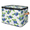 Multicolor 3, variant on ADECORIVY Blueberries Watercolor Leaves Storage Bin with Zipper Lid, Fabric Foldable Shelf Baskets Boxes, Closet Lidded Storage Bins, Decorative Clothes Organizer for Bedroom Home