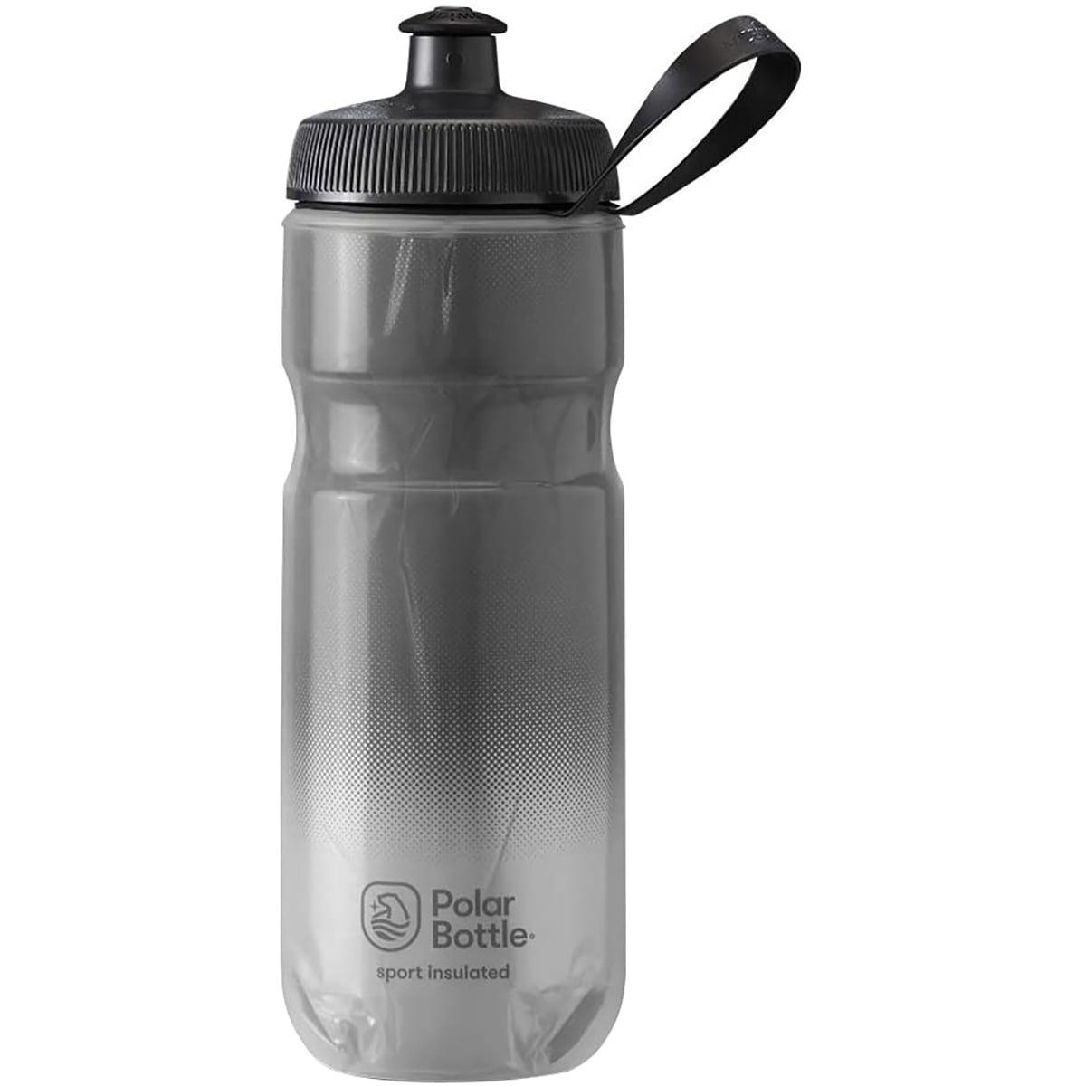 Insulated Water Bottle With Straw Wide Mouth 500 ml Black – polarscape