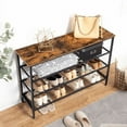 thumbnail image 6 of HOOBRO 4-Tier Shoe Rack Industrial Shoe Storage Organizer with 3 Metal Mesh Shelves BF04XJ01, 6 of 10