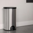 thumbnail image 7 of Nine Stars Toe Touch Automatic Trash Can, 13 Gallon Stainless Steel, Foot Sensor Hands-Free Soft-Close Lid Garbage Bin, Silver, 7 of 7