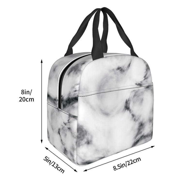 Elegant Marble Lunch Bag for Men Women Insulated Lunch Box Cute Lunch Tote  Bag 