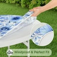 thumbnail image 5 of Pioneer Flower Floral Print Pattern Round Fitted Tablecloth with Elastic Edge,Dining Table Cover Waterproof,Outdoor Round Tablecloth for Camping,Dining,Indoor and Outdoor, 5 of 7