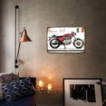 thumbnail image 3 of Moto Montada En La Pared Sierra Letreros De Metal Retro Pub Puerta Colgando Rectángulo Hoja Likrtyny Arte Deco, 3 of 9