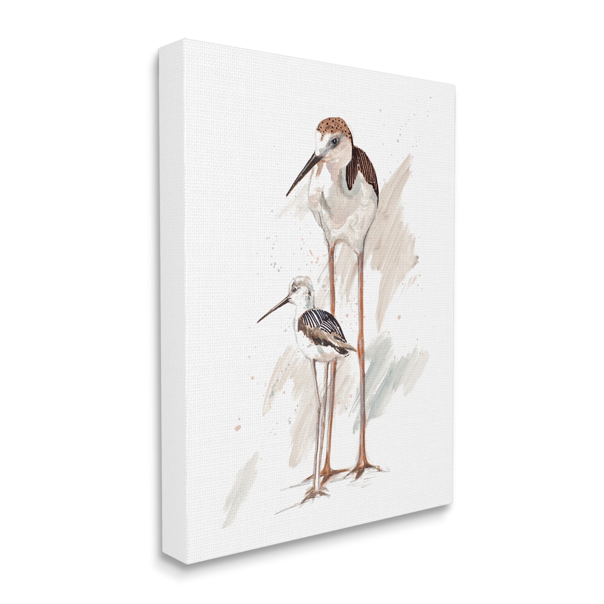 Stupell Industries Beach Shorebird Pair Nautical Bird Tranquil Painting,24 x 30, Design by Patricia Pinto