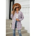 thumbnail image 4 of Women's fashionable loose and slimming American retro checkered shirt, 4 of 4